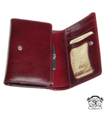 Бордовое портмоне (Stefania) 603007