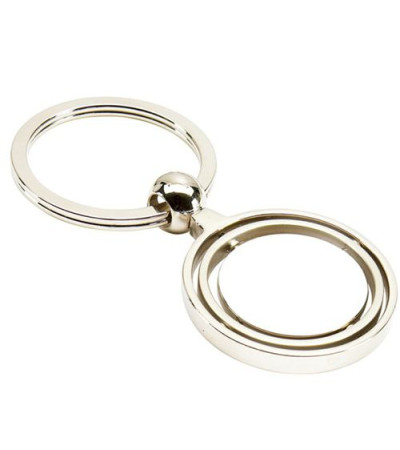 Брелок металевий з обертовими кільцями навколо своєї осі 904075 під гравіювання
