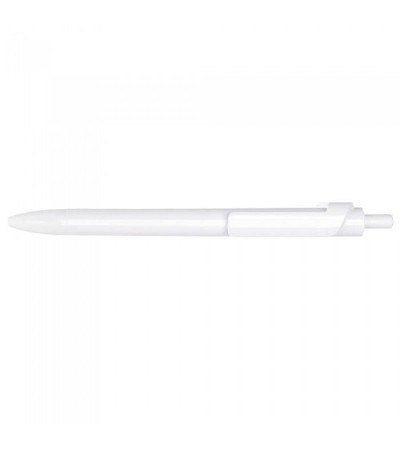 Ручка пластиковая в цветном корпусе с белыми элементами Forte (Lecce Pen) под тампо-печать