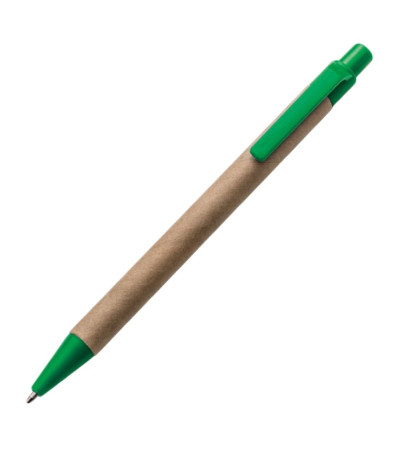 Ручка картонная с цветными элементами 440397 под нанесение логотипа