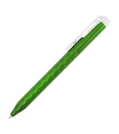 Стильная пластиковая шариковая ручка с необыкновенными гранями Metallic под логотип