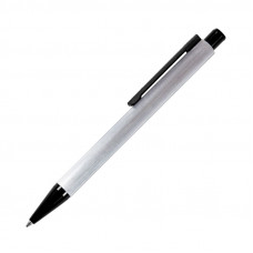 Ручка металлическая в цветном корпусе и черными элементами ТМ Bergamo 1589M- под логотип