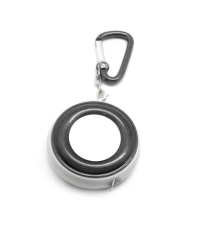 Рулетка- брелок Universal, длиной 2 метра в белом корпусе и цветным, ярким ободком, ТМTotobi под печать