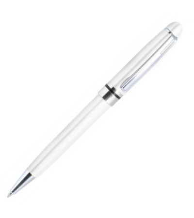 Стильная ручка в пластиковом корпусе с металлическими элементами ТМ Bergamo 2191C- под тампо-печать