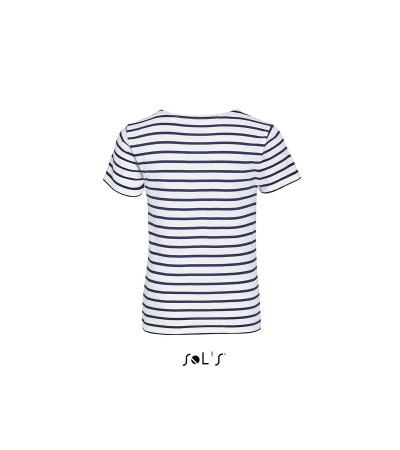 Детская футболка с круглым воротом в полоску SOL’S MILES KIDS 014007