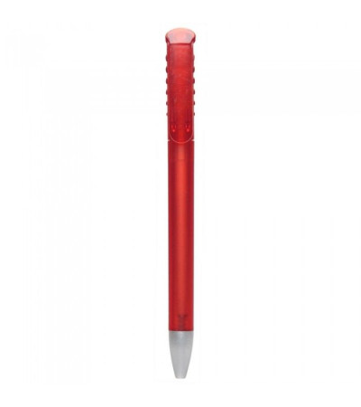 Ручка из прозрачного пластика, модель Top Spin Silver производства Ritter Pen 10083 под логотип