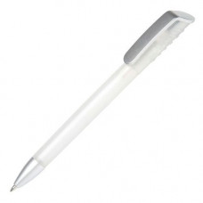 Ручка из прозрачного пластика, модель Top Spin Silver производства Ritter Pen 10083 под логотип