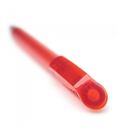 Ручка из прозрачного пластика, модель Top Spin Silver производства Ritter Pen 10083 под логотип