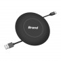 Купити Бездротова зарядна станція LINE ART ROUND QI, 10W, світиться логотип 8050-1-micro  в Київі по самій низкий цені LINE ART на складі silcom.com.ua 
