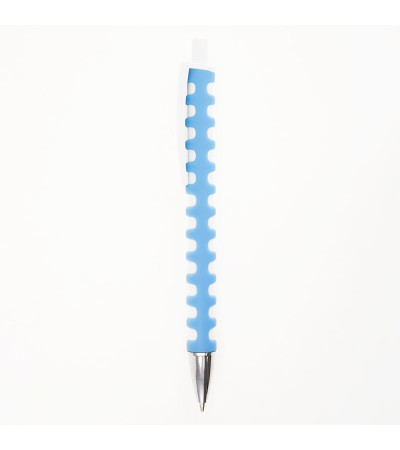 Необычная ручка с уникальным дизайном, в белом корпусе и цветными элементами, 2004В, под тампо-печать