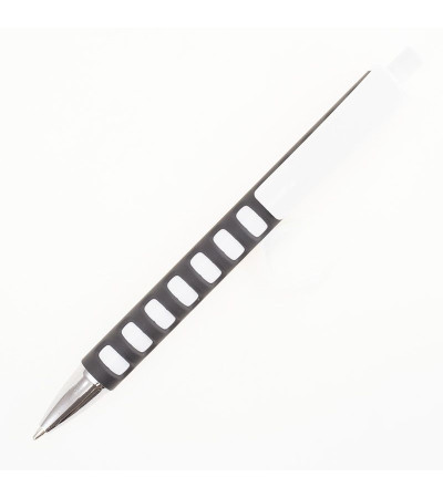 Необычная ручка с уникальным дизайном, в белом корпусе и цветными элементами, 2004В, под тампо-печать