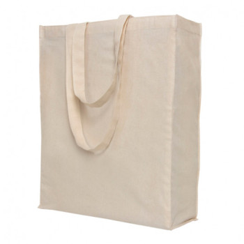 Сумка хозяйственная BELLADONNA из хлопка 180 гр / м² с длинными ручками длиной 60 см для шопинга, размер 35х10х41 см