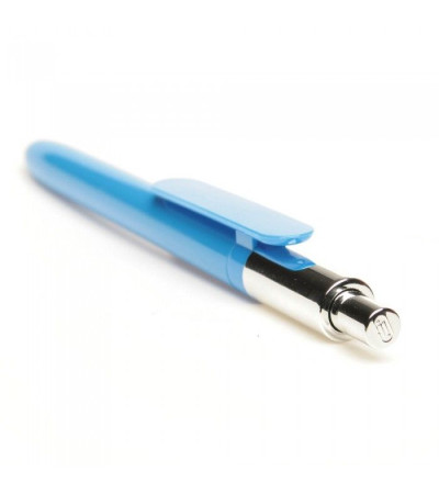 Ручка с хромированным верхом в пластиковом корпусе 381008 под печать логотипа