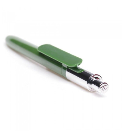Ручка с хромированным верхом в пластиковом корпусе 381008 под печать логотипа