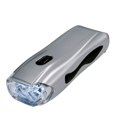 Фонарь с устройством Динамо с LED диодами и ручкой для заряда 104013 под нанесение 