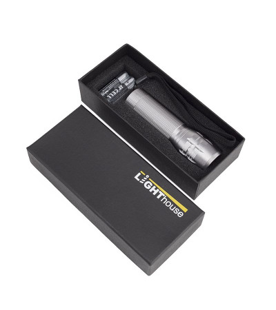 Супер фонарь влагозащищенный Pocket с LED диодами и линзой в металлическом корпусе с 3 режимами работы под гравировку