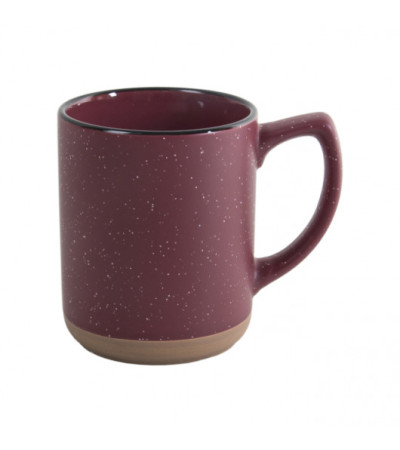 Чашка керамическая SAHARA матовое с наружи и глянцевое цветное с черным ободком внутри покрытие, 320 мл