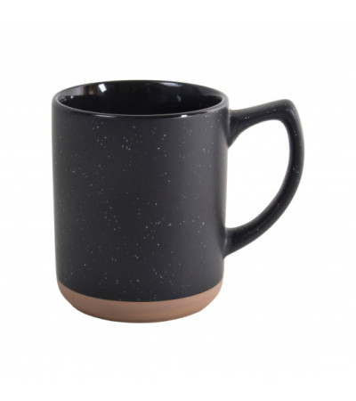 Чашка керамическая SAHARA матовое с наружи и глянцевое цветное с черным ободком внутри покрытие, 320 мл