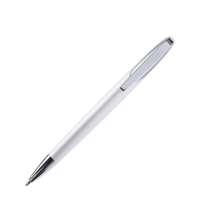 Красивая ручка под моделью Leon в пластиковом корпусе с металлическим клипом под тампо-печать