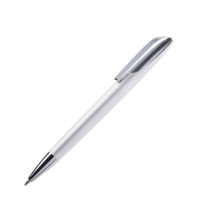 Красивая ручка под моделью Leon в пластиковом корпусе с металлическим клипом под тампо-печать