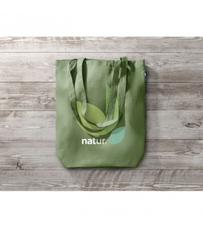 Сумка для покупок под названием NAIMA TOTE, изготовлена из конопли, с длинными ручками, под логотип