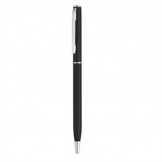Автентична ручка Slim metall в чорному, матовому корпусі з поворотним механізмом під лазерне гравіювання