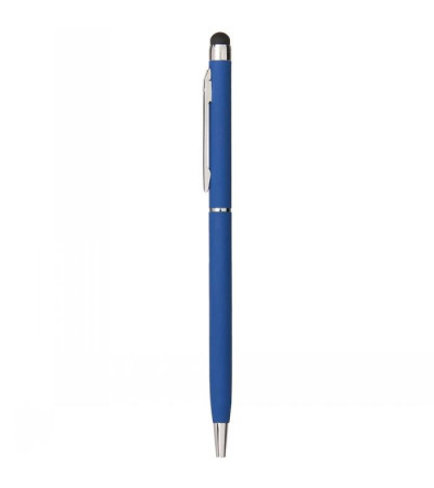 Стильная ручка их металла с soft touch покрытием, с названием TouchWriter, под зеркальную гравировку