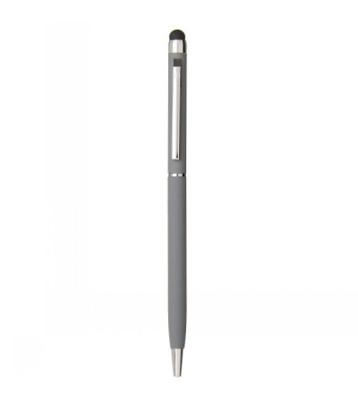 Стильная ручка их металла с soft touch покрытием, с названием TouchWriter, под зеркальную гравировку