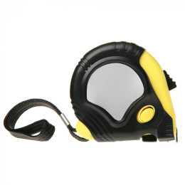 Пластиковая рулетка, 90403235,  в резиновом корпусе, 5 метров с фиксатором, под нанесение