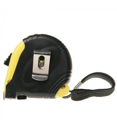 Пластиковая рулетка, 90403235,  в резиновом корпусе, 5 метров с фиксатором, под нанесение