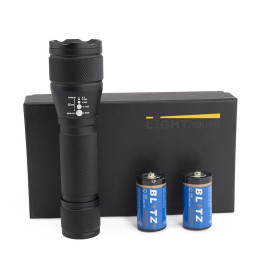 Мощный и надежный фонарь с названием Power S, с влагозащищенным корпусе и LED технологией, луч 200 метров, под логотип