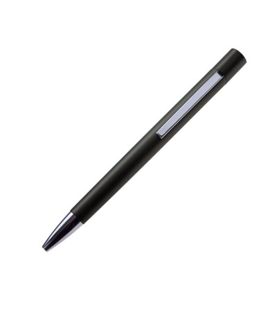 Ручка в необычном дизайне, с названием Dallas, в пластиковом корпусе и рычажной кнопкой, под печать