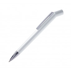 Ручка в необычном дизайне, с названием Dallas, в пластиковом корпусе и рычажной кнопкой, под печать