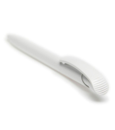 Ручка в пластиковом, перламутровом корпусе, с названием Clear производителя Ritter Pen 02000 под логотип