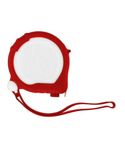 Рулетка з назвою TAPE 200 довжиною 3 метри в гумовому, кольоровому корпусі з двома фіксаторами під друк