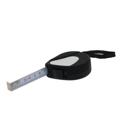 Рулетка в цветном, пластиковом корпусе с фиксатором, длиной 3 метра, 90403245 под логотип