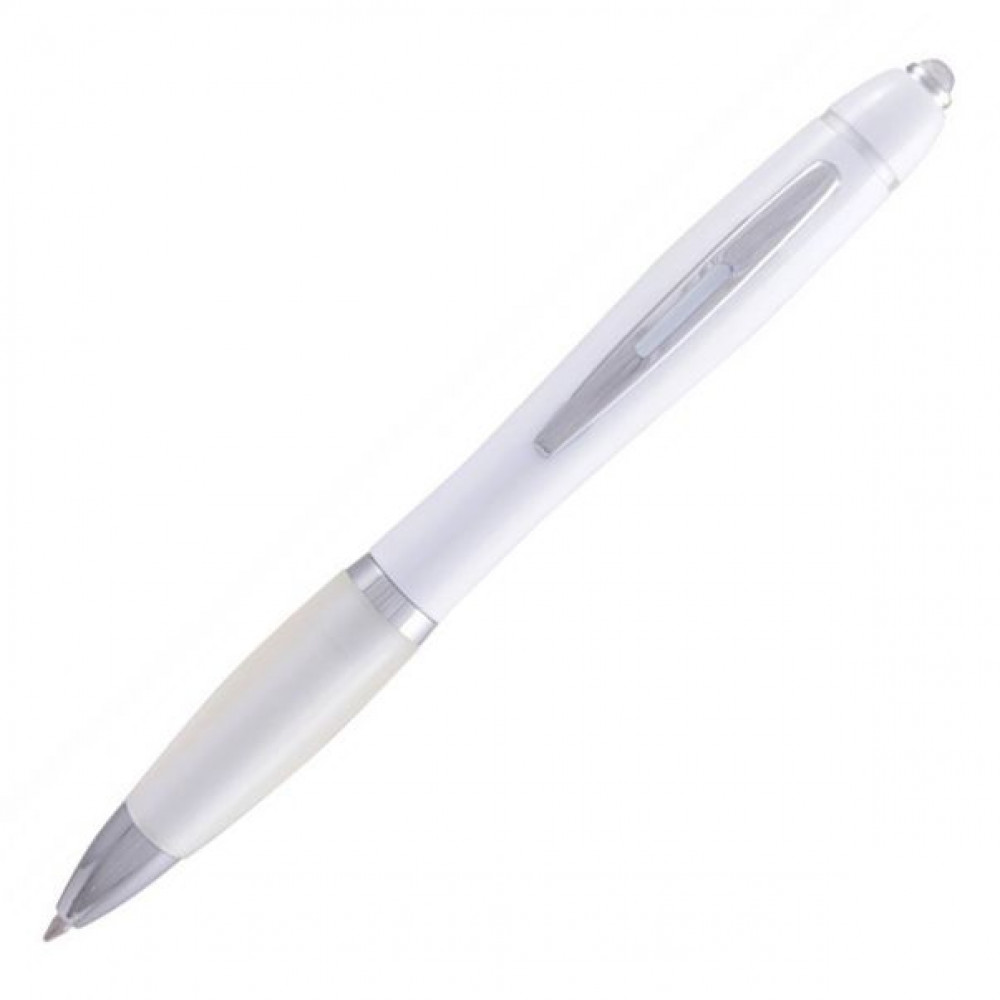 Купить Ручка с LED диодным фонариком, пластиковая, с поворотным механизмом под печать логотипа  6078B-4 в Киеве по самой низкой цене Bergamo на складе silcom.com.ua 
