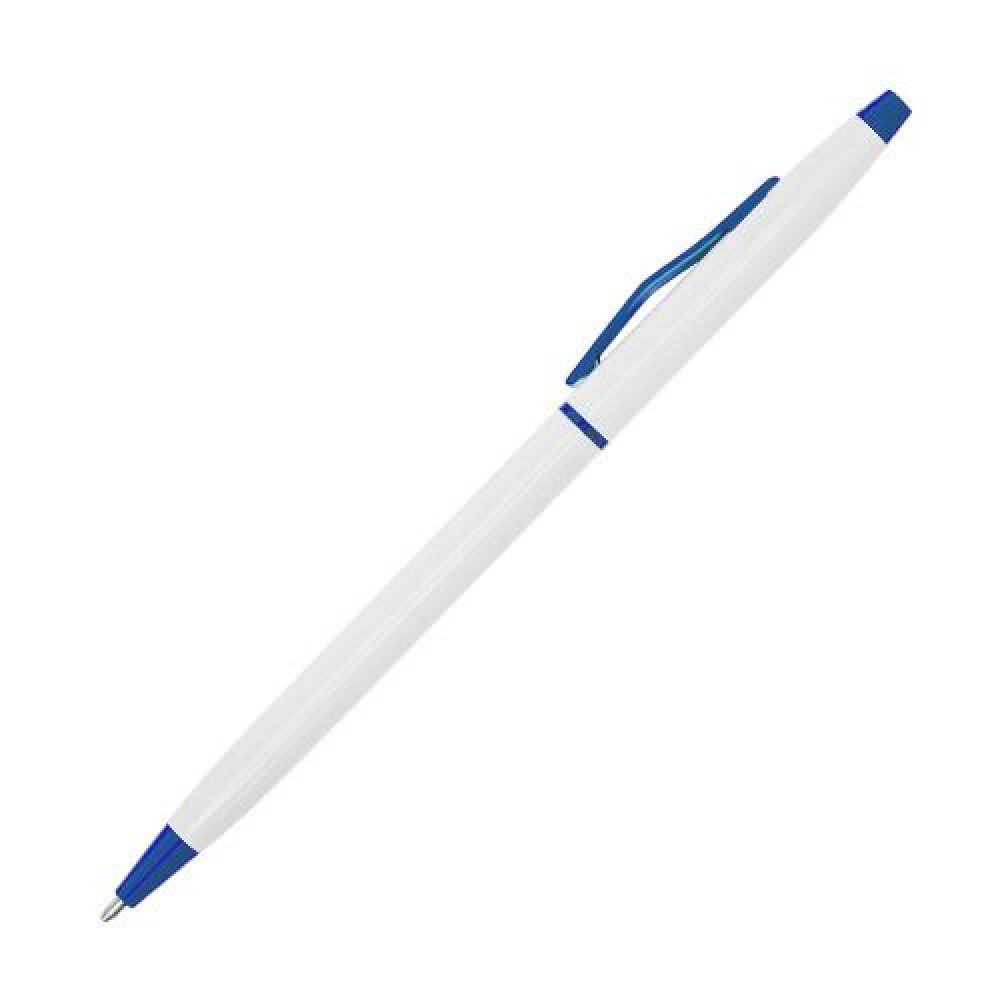 Купить Аутентичная ручка в белом, металлическом корпусе и поворотным механизмом, 9080, под гравировку  9080-3 в Киеве по самой низкой цене  на складе silcom.com.ua 