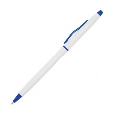 Аутентичная ручка в белом, металлическом корпусе и поворотным механизмом, 9080, под гравировку