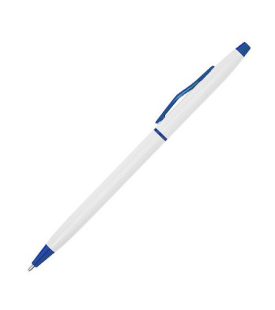 Аутентичная ручка в белом, металлическом корпусе и поворотным механизмом, 9080, под гравировку