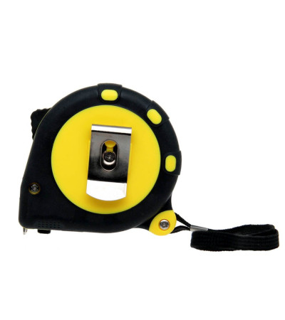 Рулетка 5 метров с фиксатором, в резиновой оболочке и пластиковом корпусе, 90403203, под нанесение