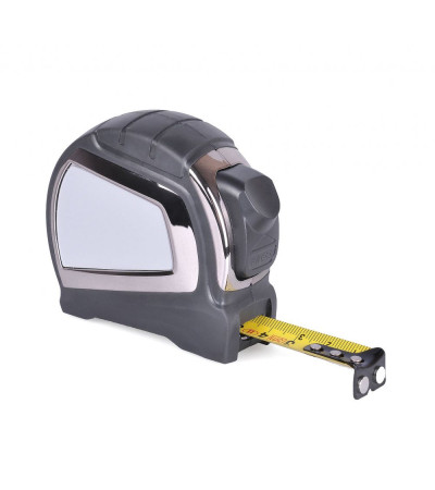 Рулетка с названием Galaxy, в прочным, резиновом корпусом, длина ленты 5 метров с магнитом и фиксатором под печать