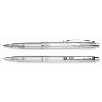 Ручка под моделью K20, в прозрачном, пластиковом, цветном корпусе, от производителя Schneider, под печать логотипа