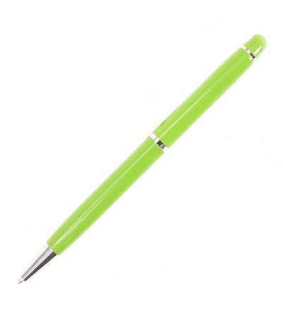 Ручка в элегантном стиле, с названием Gloria в металлическом, глянцевом корпусе и стилусом, под печать логотипа