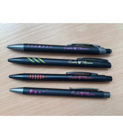 Ручка металлическая, под  лазерную гравировку в цвет вставок, с названием WAWE  от производителя ECONOMIX 