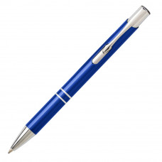 Ручка в металевому, кольоровому корпусі з хромованими кільцями, 957061, під логотип