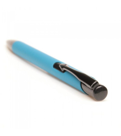 Ручка выполнена из металла с цветным Soft touch покрытием, 381140, под нанесение логотипа