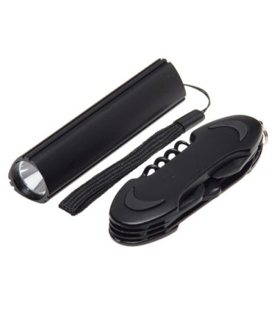 Подарочный набор с металлическим LED фонариком и мультитулом, 7 в 1, 905004 под нанесение