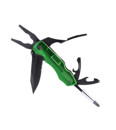 Универсальный нож, мультитул из металла, с названием Blade, 7 в 1, в комплекте набор бит и чехол, под логотип