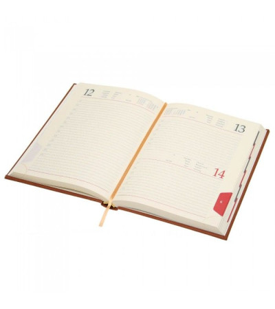 Аутентичный ежедневник с названием Прага, выполнен из Эко-кожи, датированный, под логотип